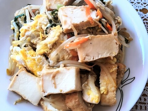 厚揚げともやしと卵の炒め物☆